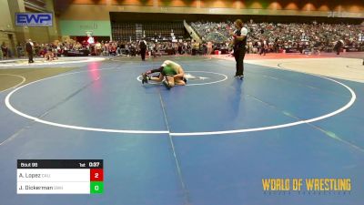 105 lbs Consi Of 16 #2 - Aidan Lopez, California Grapplers vs Jayson Dickerman, Sweet Home