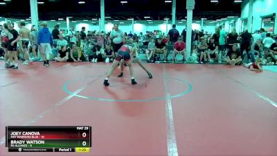 92 lbs Round 5 (6 Team) - Joey Canova, Mat Warriors Blue vs Brady Watson, PA Alliance