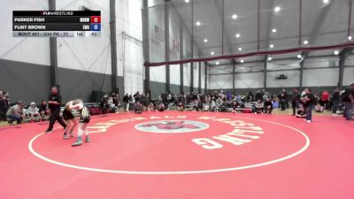 U10 FK - 77 lbs Cons. Round 2 - Parker Fish, Mat Rats Rebooted Wrestling vs Flint Brown, Ellensburg Wrestling Club