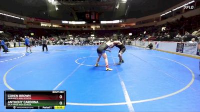 215 lbs Cons. Round 5 - Cohen Brown, Sahuarita High School vs Anthony Cardona, Gila Ridge High School