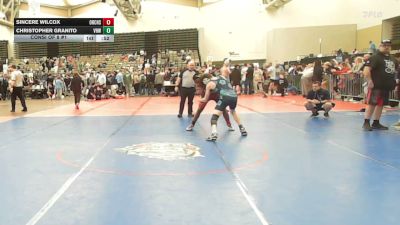 115-H lbs Consi Of 8 #1 - Sincere Wilcox, Orchard South WC vs Christopher Granito, Vougar's Honors Wrestling