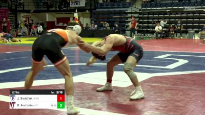 157 lbs Semifinal - Jude Swisher, Univ Of Pennsylvania vs Bryce Andonian, Virginia Tech