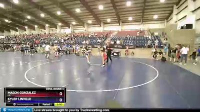 86 lbs Cons. Round 4 - Mason Gonzalez, CA vs Kyler Linville, MT