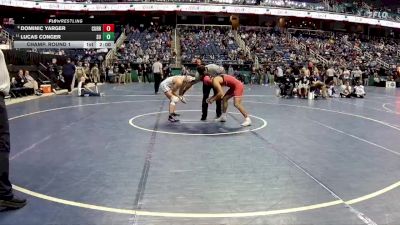 3A 175 lbs Champ. Round 1 - Lucas Conger, South Point High School vs Dominic Yarger, Currituck County High School