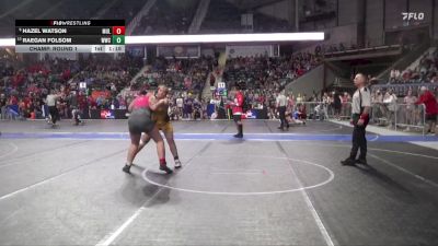 185 lbs Champ. Round 1 - Hazel Watson, Mulvane vs Raegan Folsom, Wakeeney Wrestling Club