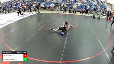 12U Boys - 70 lbs Quarters - Tate Russell, ReZults Wrestling vs Colton Fernandez, NWWC