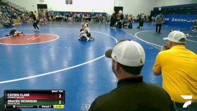 70 lbs Quarterfinal - Caysen Clark, Cowboy Kids WC vs Dracen Dickinson, Douglas WC