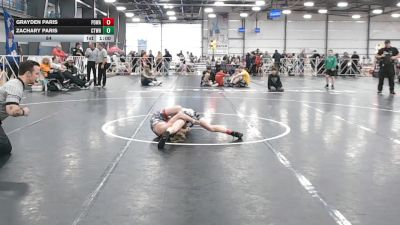 84 lbs Round 5 (4pm Saturday) - Zachary Paris, CTWHALE vs Grayden Paris, POWA