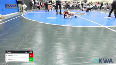 58 lbs Final - Kamden Peters, Harrah Little League Wrestling vs Frank Petro, Cowboy Wrestling Club