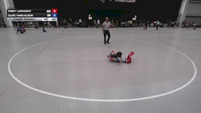 39.5-45.8 lbs Champ. Round 2 - Emmy Lashaway, Ohio vs Olive Yang-Elson, Summit Wrestling Academy