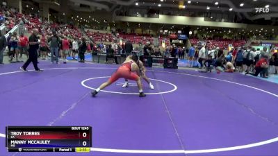 126 lbs Cons. Round 1 - Troy Torres, CA vs Manny McCauley, MO