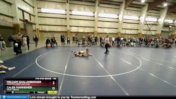 90 lbs Cons. Round 1 - William Shallenberger, Wasatch Wrestling Club vs Caleb Manheimer, West Jordan