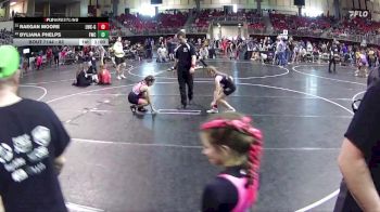 82 lbs Cons. Round 3 - Raegan Moore, Louisville Wrestling Club - Girls vs Dyliana Phelps, Fremont Wrestling Club