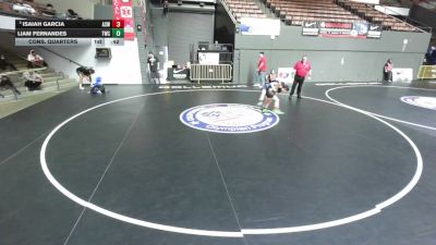 93 lbs Cons. Quarters - Isaiah Garcia, Ayala Smash Wrestling vs Liam Fernandes, Turlock Wrestling Club