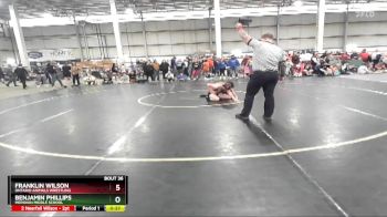 110 lbs Cons. Round 2 - Benjamin Phillips, Meridian Middle School vs Franklin Wilson, Ontario Animals Wrestling