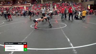 72 lbs Cons. Round 2 - Jaydyn Schommer, Nebraska Boyz Wrestling vs Brennan Bustos, Maize Wrestling Club