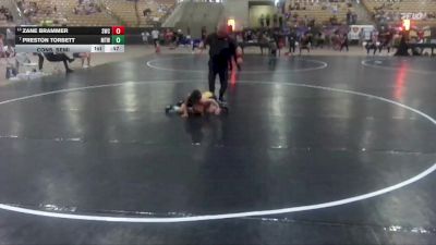 45 lbs Cons. Semi - Zane Brammer, Stampede Wrestling Club vs Preston Torbett, Mcminn Tribe Wrestling