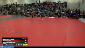 113 lbs Quarterfinal - Geno Gallegos, Fruita Monument vs Matthew Valdez, Delta