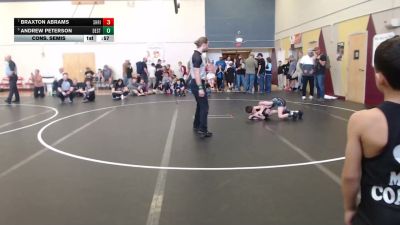 63 lbs Cons. Semis - Braxton Abrams, Shootbox Rigby vs Andrew Peterson, Declo Stingers