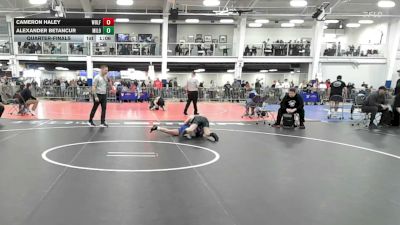 108 lbs Quarterfinal - Cameron Haley, Wolfgang Wr Ac vs Alexander Betancur, Milo WC