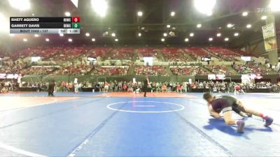 137 lbs Champ. Round 2 - Garrett Davis, Powell Wrestling Club vs Rhett Aguero, Snake River Wrestling Club