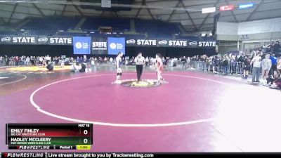 108 lbs Quarterfinal - Emily Finley, Big Cat Wrestling Club vs Hadley McCleery, Mat Demon Wrestling Club