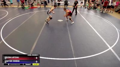 138 lbs Cons. Round 5 - Devon Lietzau, WI vs Sawyer Owens, ND