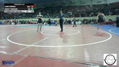 128 lbs Consi Of 32 #2 - Luke Ferrell, Weatherford vs Mikey Torrone, Vinita Kids Wrestling