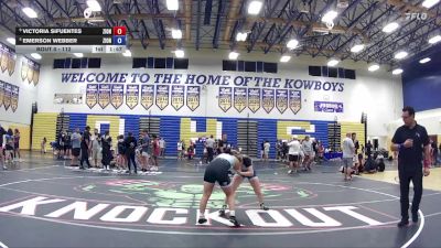 112 lbs Cons. Semi - Emerson Webber, Hernando Wrestling Club vs Victoria Sifuentes, Gladiator WC