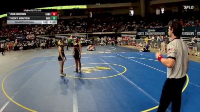 G 107 lbs Quarterfinal - Zoe Brown, Caddo Magnet Girls vs Vicky Nguyen, Baton Rouge Girls