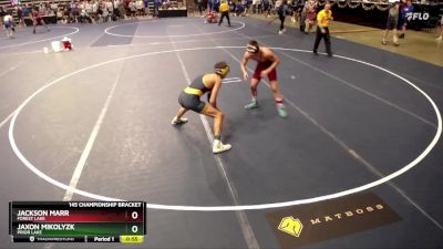 145 Championship Bracket Cons. Round 4 - Jaxon Mikolyzk, Prior Lake vs Jackson Marr, Forest Lake