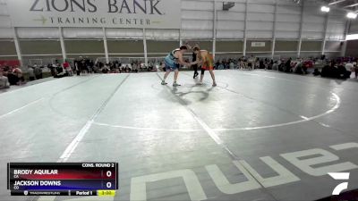 285 lbs Cons. Round 2 - Brody Aquilar, CA vs Jackson Downs, CO