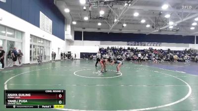 110 lbs Cons. Round 2 - Anaya Guiling, Yorba Linda vs Yaneli Puga, Orange Vista