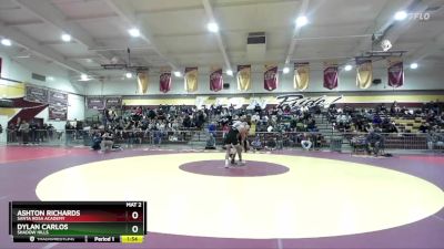 120 lbs Champ. Round 2 - Dylan Carlos, Shadow Hills vs Ashton Richards, Santa Rosa Academy