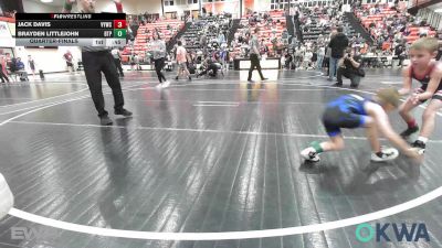 55 lbs Quarterfinal - Jack Davis, Verdigris Youth Wrestling vs Brayden Littlejohn, Tulsa Blue T Panthers
