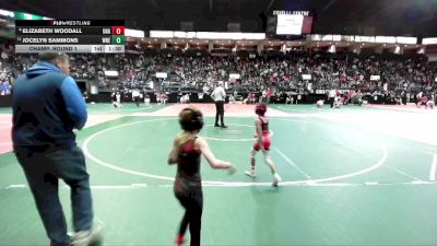 54 lbs Champ. Round 1 - Jocelyn Sammons, WNE1 vs Elizabeth Woodall, Unattached