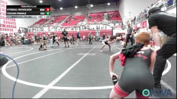 76 lbs Quarterfinal - Kyndall Nicholson, Mustang Bronco Wrestling Club vs Colton Friddle, Rough Riders