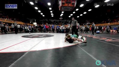 73 lbs Round Of 16 - Jaxson Williams, Tecumseh Youth Wrestling vs Cyrus Baker, Harrah Little League Wrestling