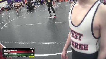 125 lbs Semifinal - Colt Atkinson, West Wateree Wrestling Club vs Natalie Hagood, Team Tiger