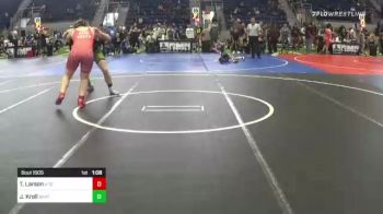 190 lbs Quarterfinal - Travis Larson, A Team vs Jacob Kroll, White Tanks WC