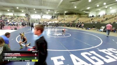 60 lbs Champ. Round 1 - Gunner Kirk, Buccaneer Wrestling Club vs Obadiah Lawing, Seahawks Wrestling Club