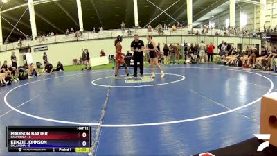 94 lbs Placement Matches (8 Team) - Madison Baxter, California vs Kenzie Johnson, Oklahoma