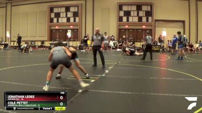 145 lbs Finals (8 Team) - Jonathan Ledee, Ascend WC vs Cole Pettet, American MMA & Wrestling