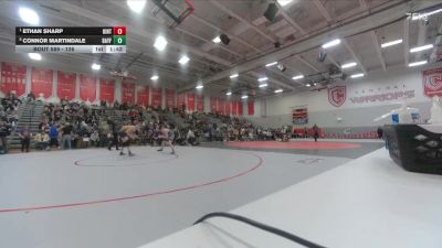 126 lbs Quarterfinal - Ethan Sharp, Uintah vs Connor Martindale, Bayfield