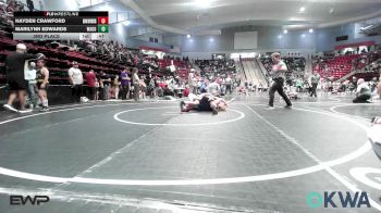 3rd Place - Hayden Crawford, Skiatook Youth Wrestling vs Marilynn Edwards, Wagoner Takedown Club