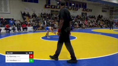 116 lbs Consolation - Gabriel Ramirez, Canyon View (AZ) vs Drake VomBaur, Severance (CO)