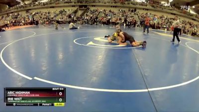 130 lbs Round 1 - Aric Highman, Columbia Wrestling Club-AAA vs Irie Wait, Terminator Wrestling Academy-AAA 