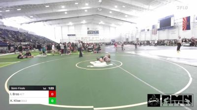 94 lbs Semifinal - Isabella Bras, AZ TIilters vs Kaliya Klise, Gold Rush Wr Ac