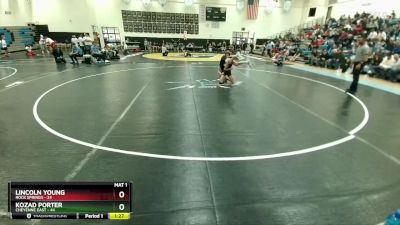 132 lbs Round 3 (10 Team) - Kozad Porter, Cheyenne East vs Lincoln Young, Rock Springs