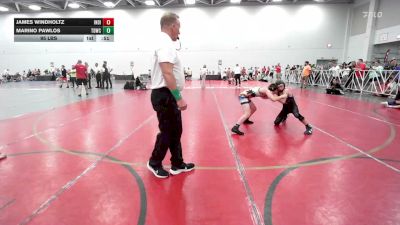95 lbs Rr Rnd 3 - James Windholtz, Indiana Outlaws Red - EL vs Marino Pawlos, TDWC Minions Blue - EL